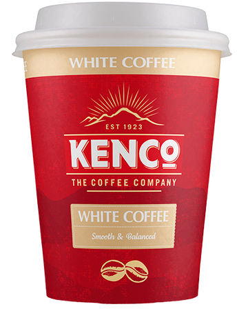 Kenco White 12oz Takeaway Drinks To Go. Kenco 2Go